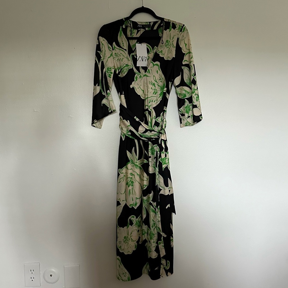 NWT Zara Satin Dress Size S